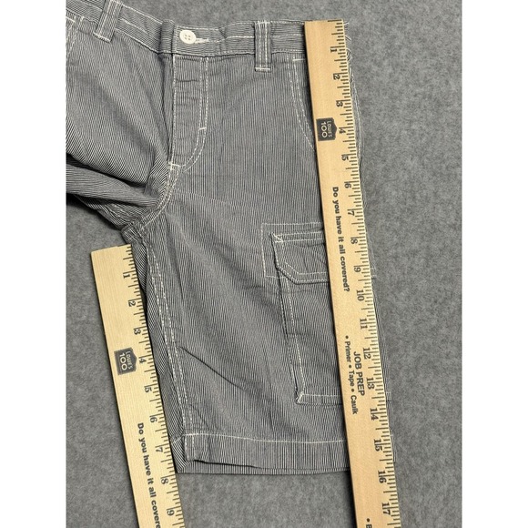 Greendog Cargo Shorts Boys 7 Blue White Pinstripe Twill Cotton Pockets Casual - Picture 6 of 9